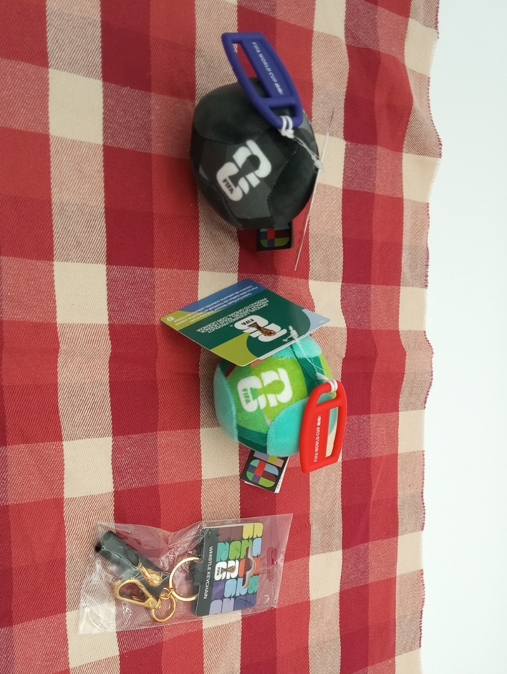 FIFA World Cup 3 Keychains NWT
